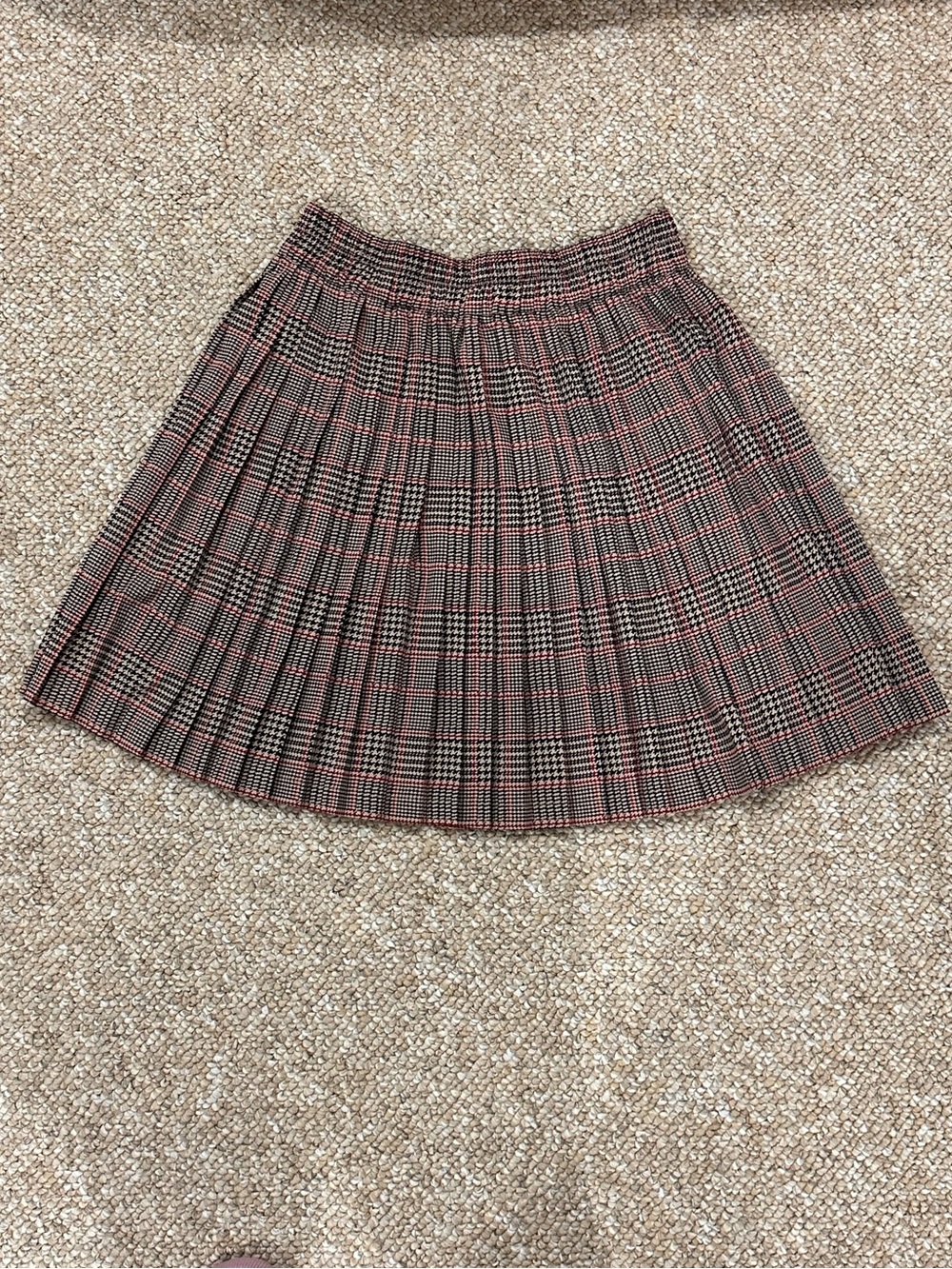 Banana Republic Houndstooth Plaid Pleated Mini Skirt Size 4 Preppy Fall NWO